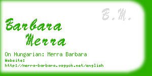 barbara merra business card